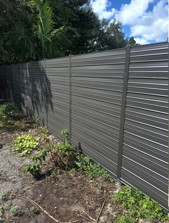 Horizontal Durafence fence installed by Florida Fence Solution in Broward County