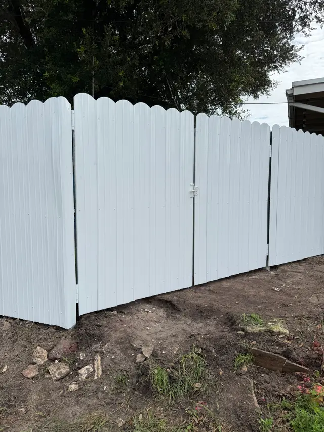 White Durafence fence installed by Florida Fence Solution in Broward County