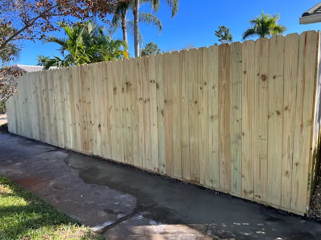 Board-on-board fence installed by Florida Fence Solution in Broward County
